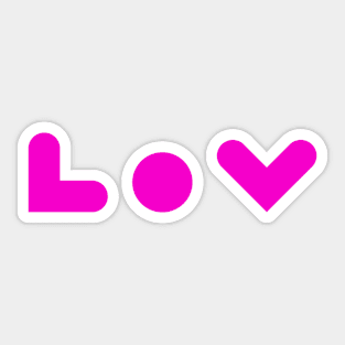 LOV design, version one Sticker